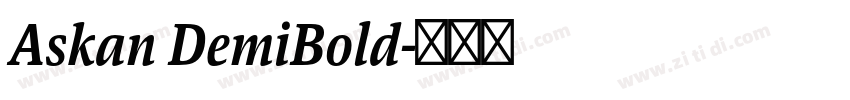 Askan DemiBold字体转换